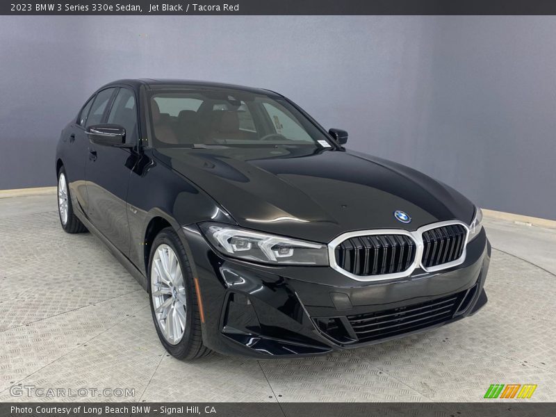Jet Black / Tacora Red 2023 BMW 3 Series 330e Sedan