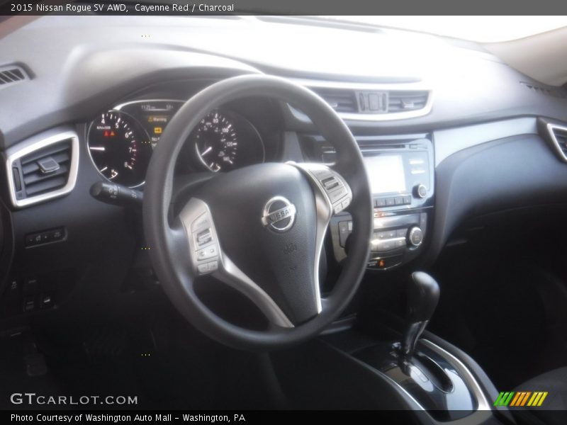 Cayenne Red / Charcoal 2015 Nissan Rogue SV AWD