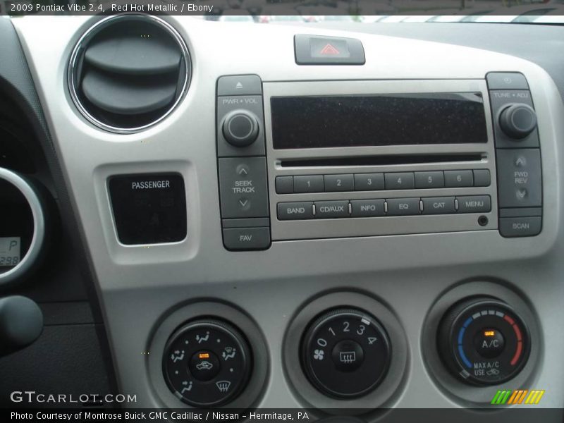 Red Hot Metallic / Ebony 2009 Pontiac Vibe 2.4