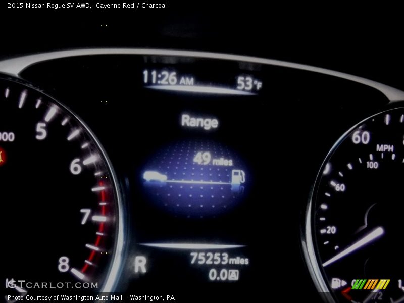 Cayenne Red / Charcoal 2015 Nissan Rogue SV AWD