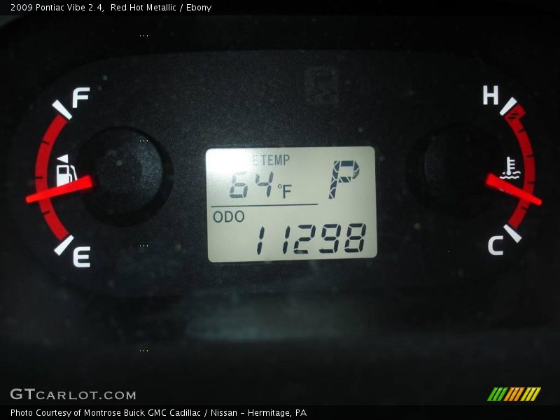 Red Hot Metallic / Ebony 2009 Pontiac Vibe 2.4