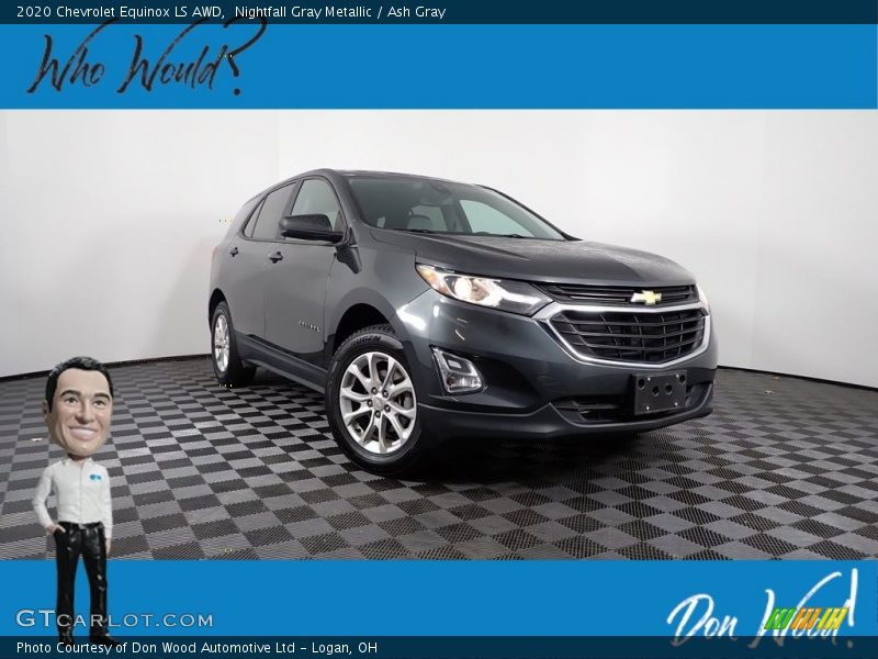 Nightfall Gray Metallic / Ash Gray 2020 Chevrolet Equinox LS AWD