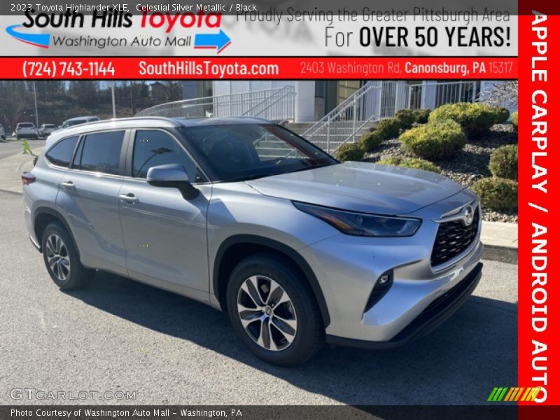 Celestial Silver Metallic / Black 2023 Toyota Highlander XLE