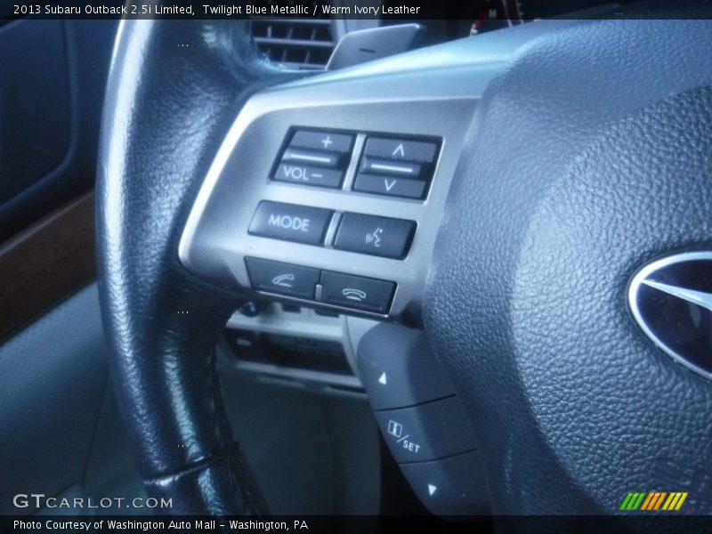 Twilight Blue Metallic / Warm Ivory Leather 2013 Subaru Outback 2.5i Limited