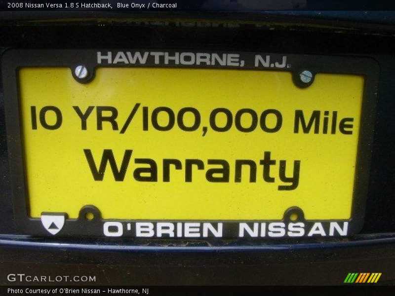 Blue Onyx / Charcoal 2008 Nissan Versa 1.8 S Hatchback