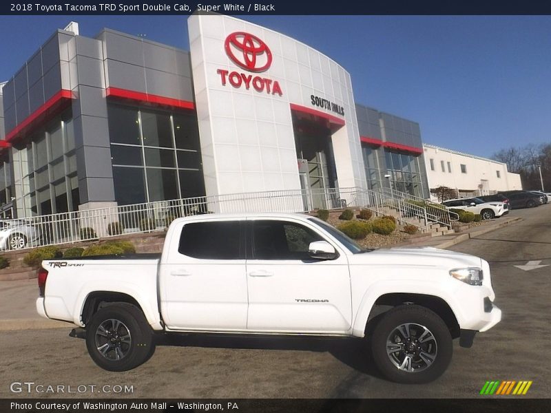 Super White / Black 2018 Toyota Tacoma TRD Sport Double Cab