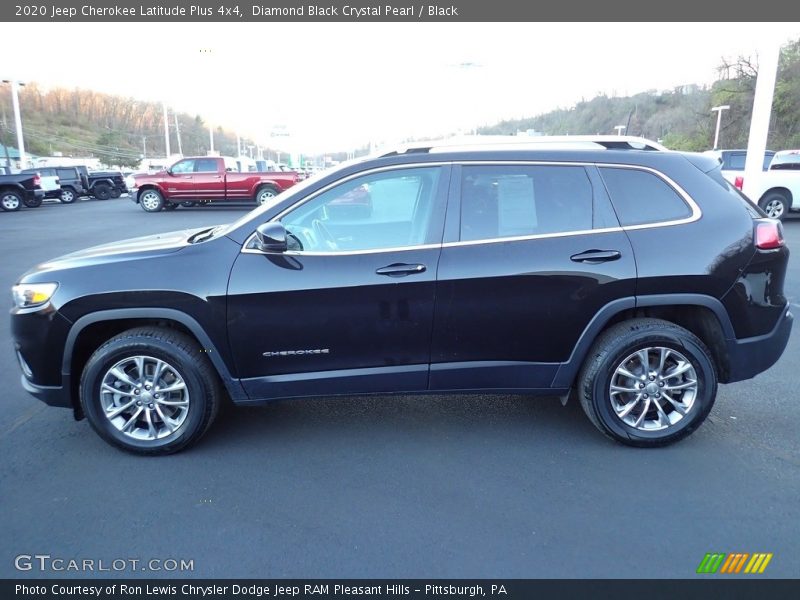 Diamond Black Crystal Pearl / Black 2020 Jeep Cherokee Latitude Plus 4x4