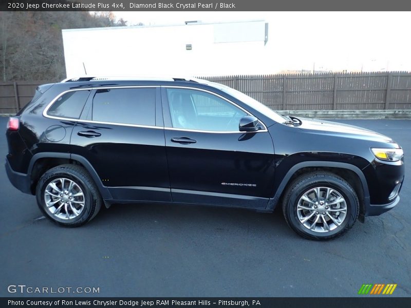Diamond Black Crystal Pearl / Black 2020 Jeep Cherokee Latitude Plus 4x4