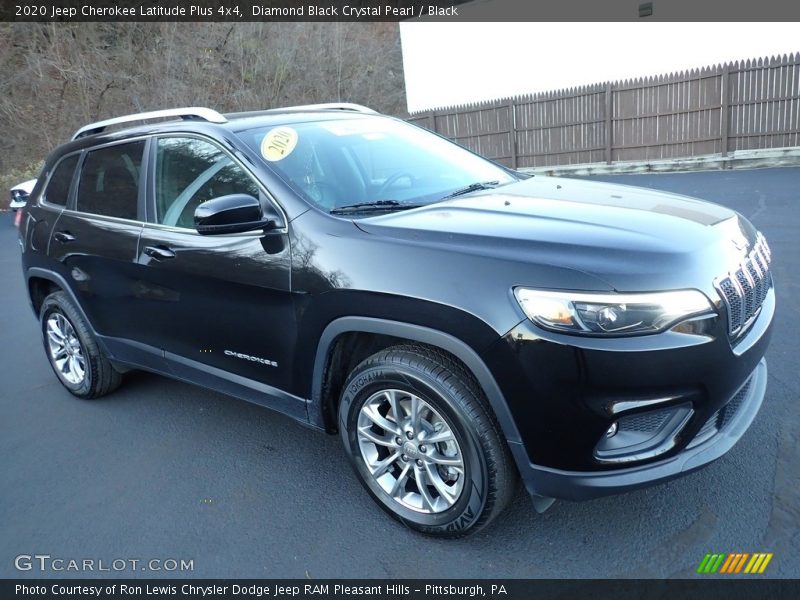 Diamond Black Crystal Pearl / Black 2020 Jeep Cherokee Latitude Plus 4x4