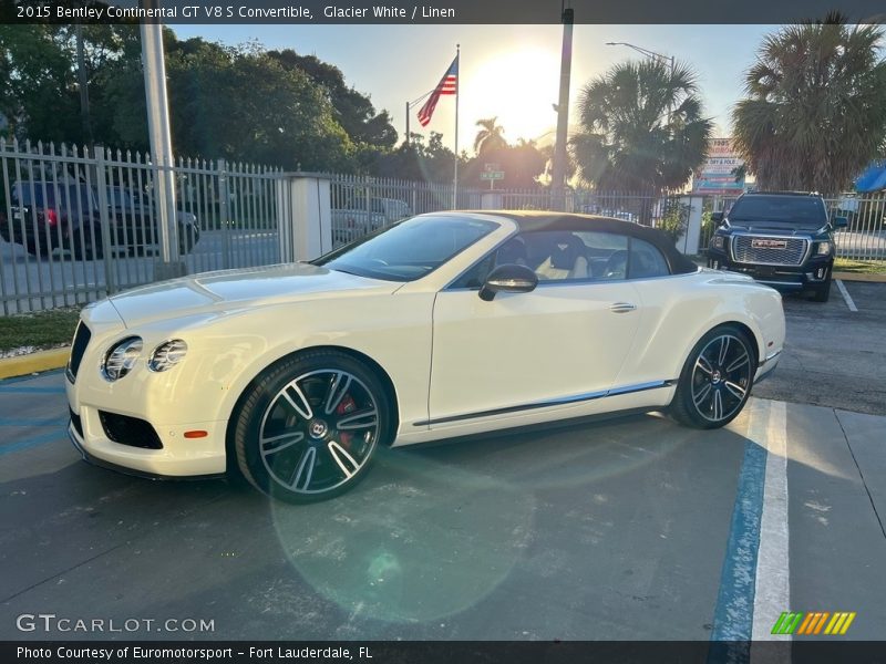 Glacier White / Linen 2015 Bentley Continental GT V8 S Convertible