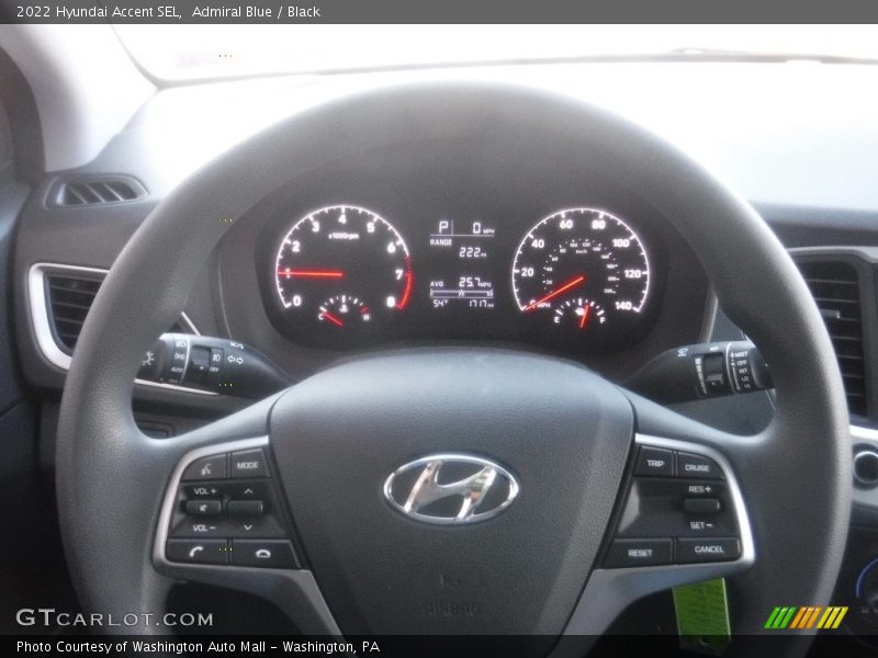 Admiral Blue / Black 2022 Hyundai Accent SEL