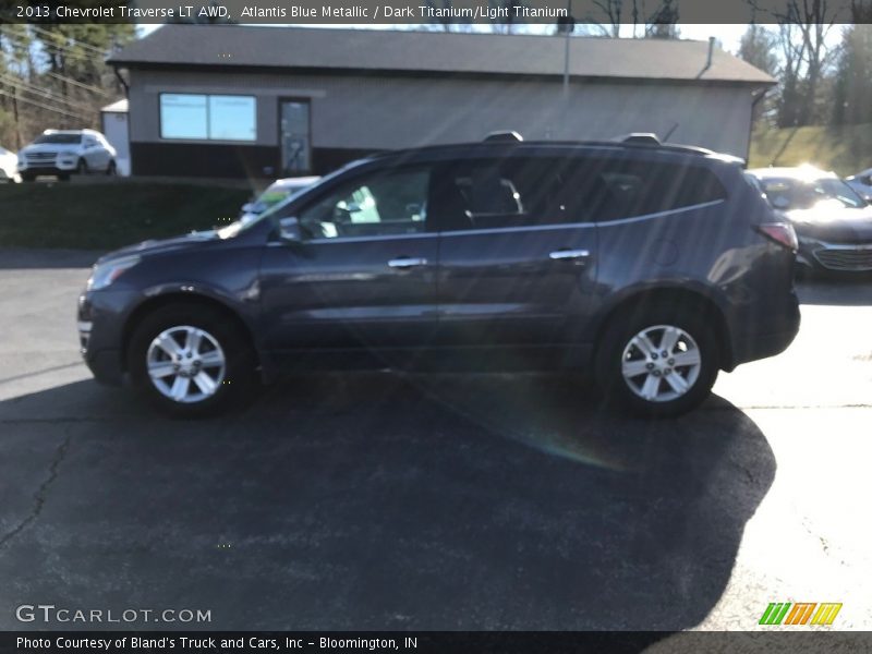 Atlantis Blue Metallic / Dark Titanium/Light Titanium 2013 Chevrolet Traverse LT AWD