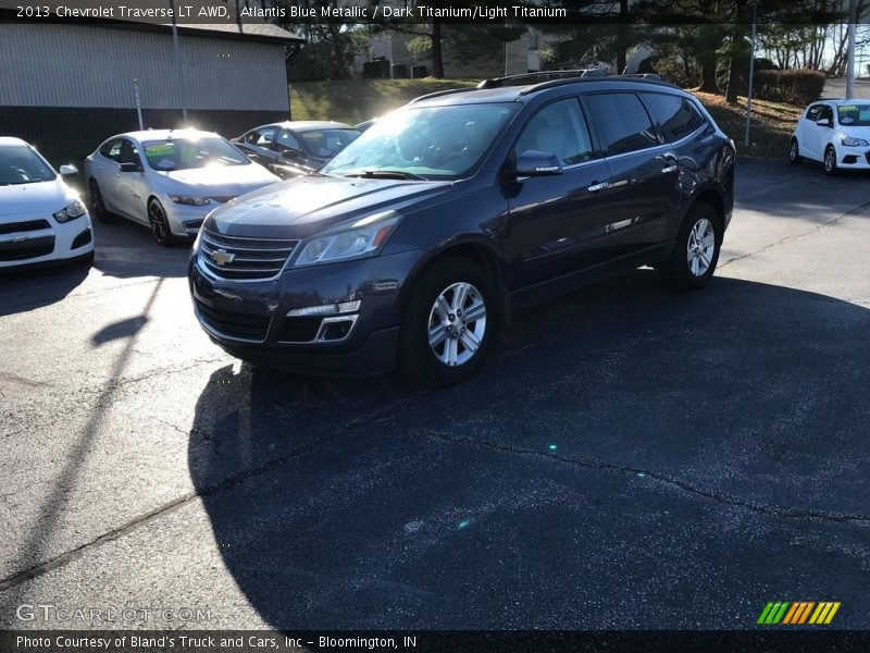 Atlantis Blue Metallic / Dark Titanium/Light Titanium 2013 Chevrolet Traverse LT AWD