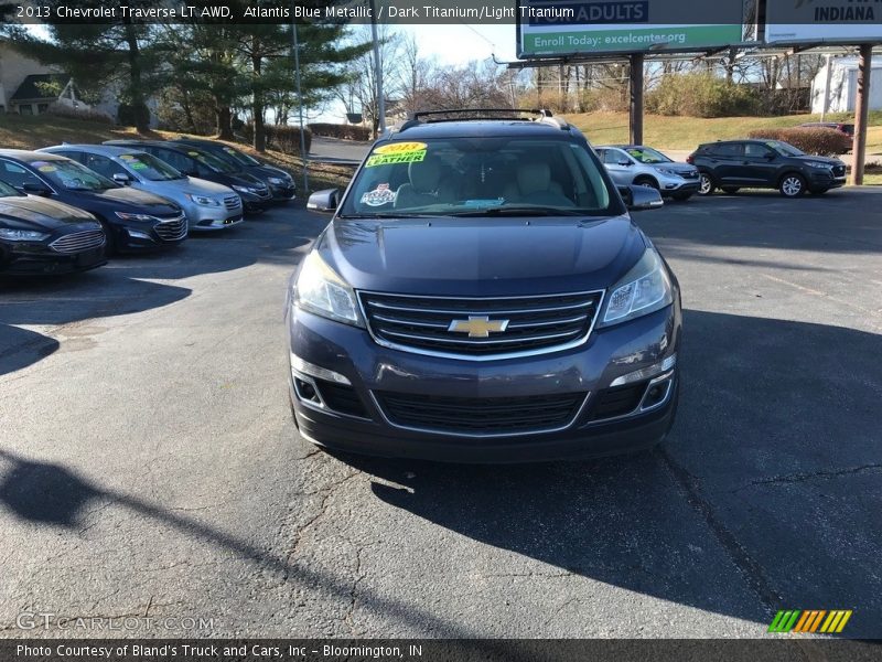 Atlantis Blue Metallic / Dark Titanium/Light Titanium 2013 Chevrolet Traverse LT AWD