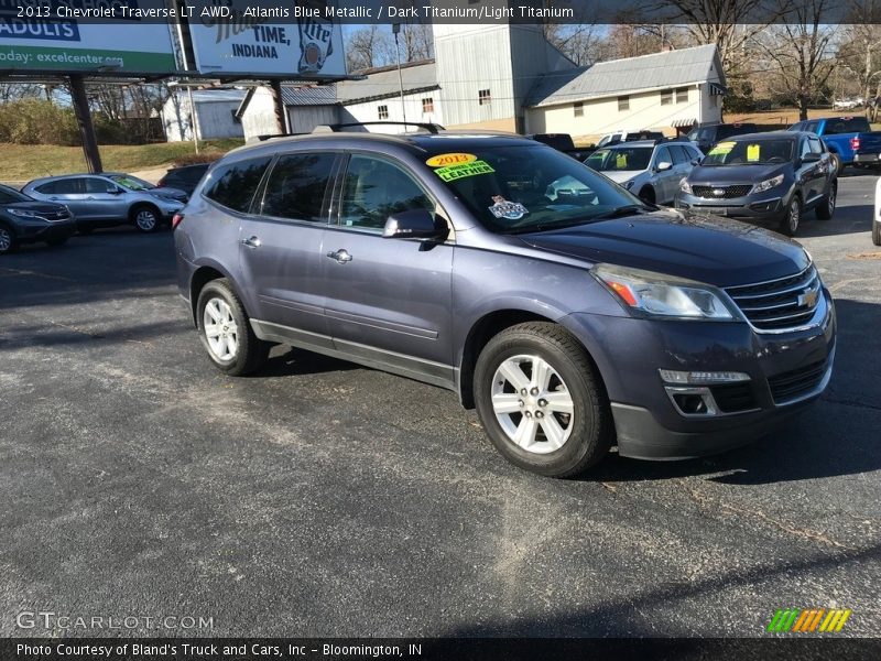 Atlantis Blue Metallic / Dark Titanium/Light Titanium 2013 Chevrolet Traverse LT AWD