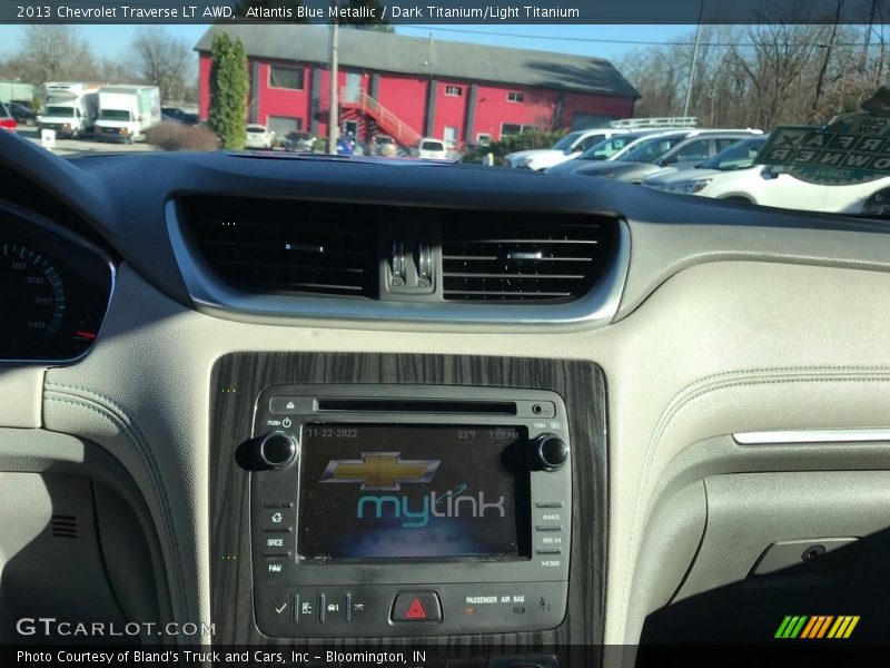 Atlantis Blue Metallic / Dark Titanium/Light Titanium 2013 Chevrolet Traverse LT AWD