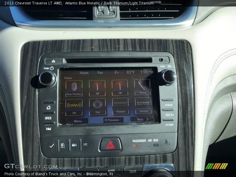 Atlantis Blue Metallic / Dark Titanium/Light Titanium 2013 Chevrolet Traverse LT AWD