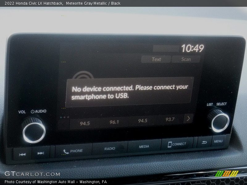 Meteorite Gray Metallic / Black 2022 Honda Civic LX Hatchback