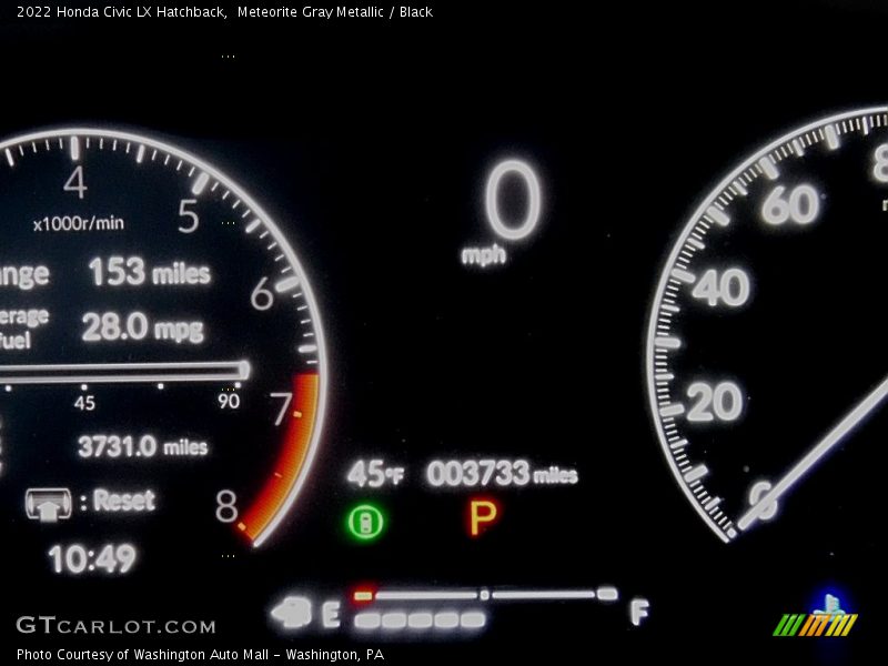 Meteorite Gray Metallic / Black 2022 Honda Civic LX Hatchback