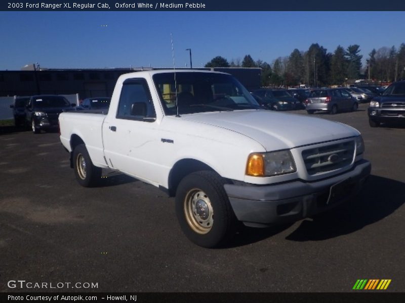 Oxford White / Medium Pebble 2003 Ford Ranger XL Regular Cab