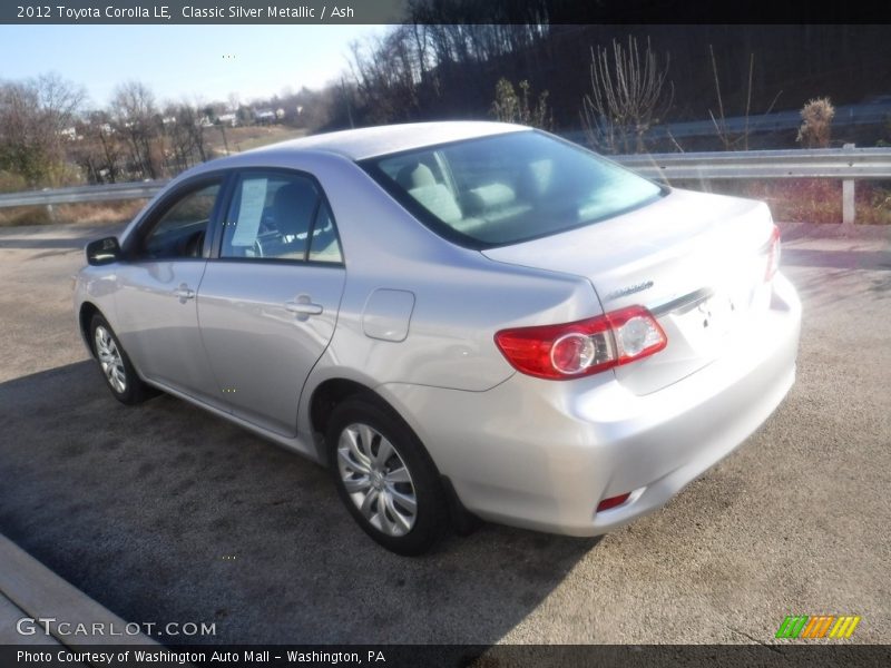 Classic Silver Metallic / Ash 2012 Toyota Corolla LE