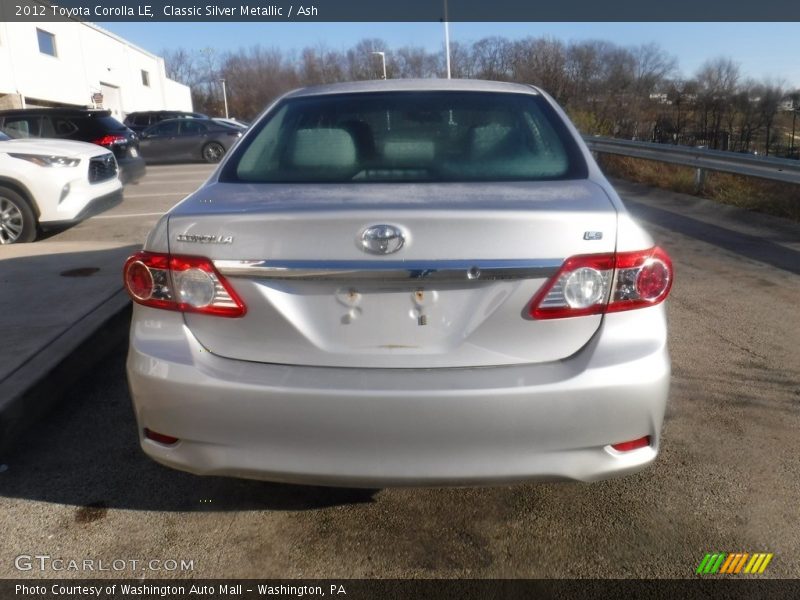 Classic Silver Metallic / Ash 2012 Toyota Corolla LE