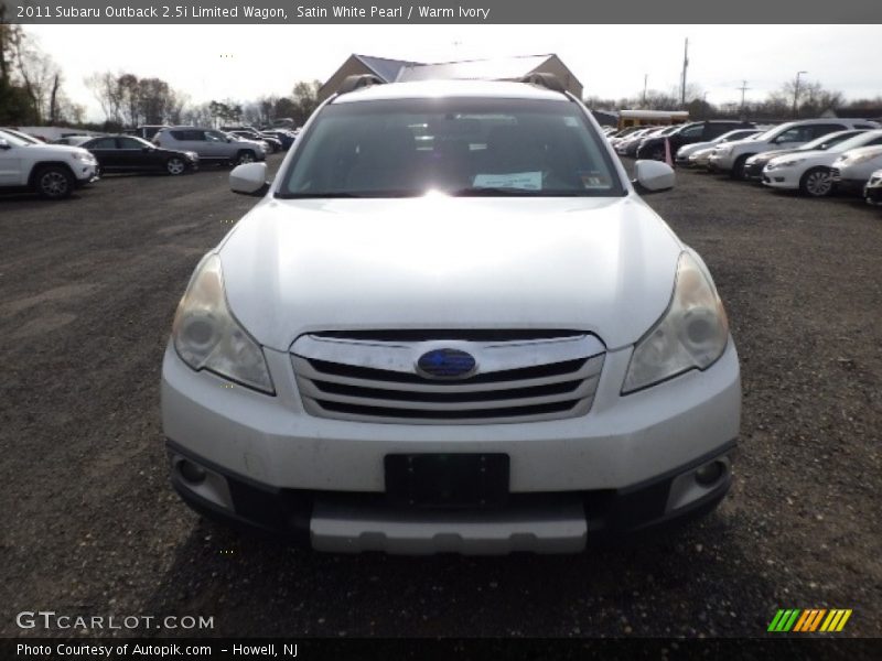 Satin White Pearl / Warm Ivory 2011 Subaru Outback 2.5i Limited Wagon