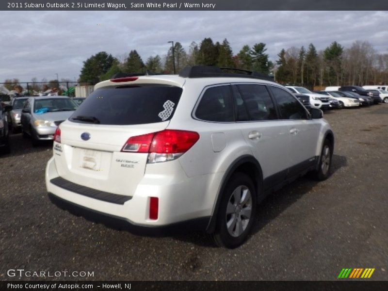 Satin White Pearl / Warm Ivory 2011 Subaru Outback 2.5i Limited Wagon