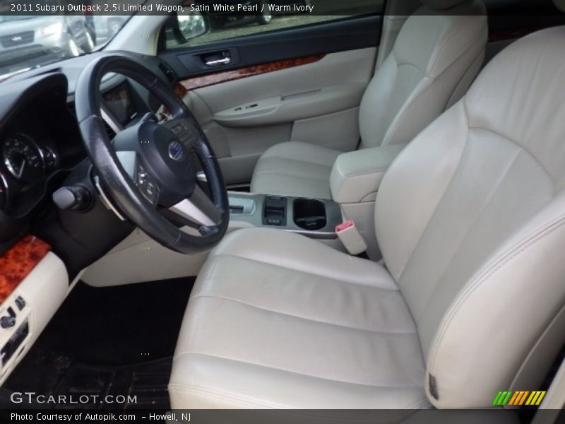 Satin White Pearl / Warm Ivory 2011 Subaru Outback 2.5i Limited Wagon