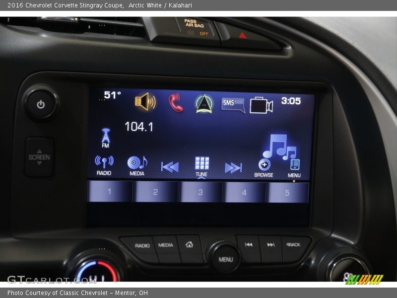 Arctic White / Kalahari 2016 Chevrolet Corvette Stingray Coupe