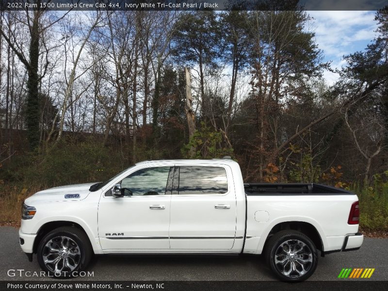 Ivory White Tri-Coat Pearl / Black 2022 Ram 1500 Limited Crew Cab 4x4