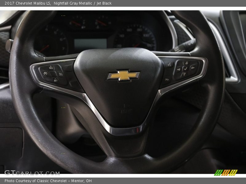 Nightfall Gray Metallic / Jet Black 2017 Chevrolet Malibu LS