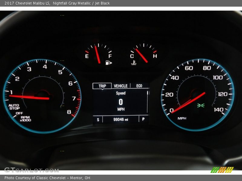 Nightfall Gray Metallic / Jet Black 2017 Chevrolet Malibu LS