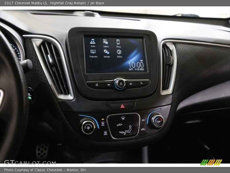 Nightfall Gray Metallic / Jet Black 2017 Chevrolet Malibu LS