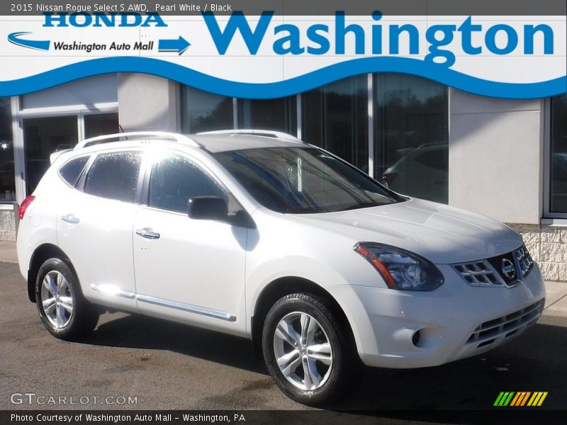 Pearl White / Black 2015 Nissan Rogue Select S AWD