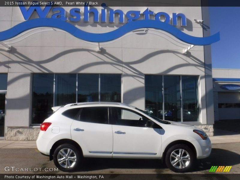 Pearl White / Black 2015 Nissan Rogue Select S AWD