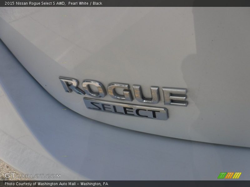 Pearl White / Black 2015 Nissan Rogue Select S AWD