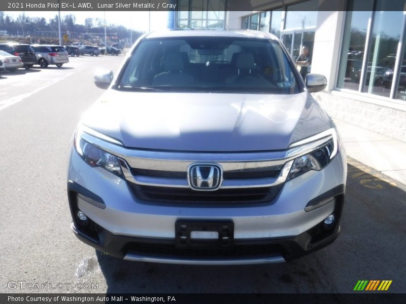 Lunar Silver Metallic / Gray 2021 Honda Pilot EX-L AWD