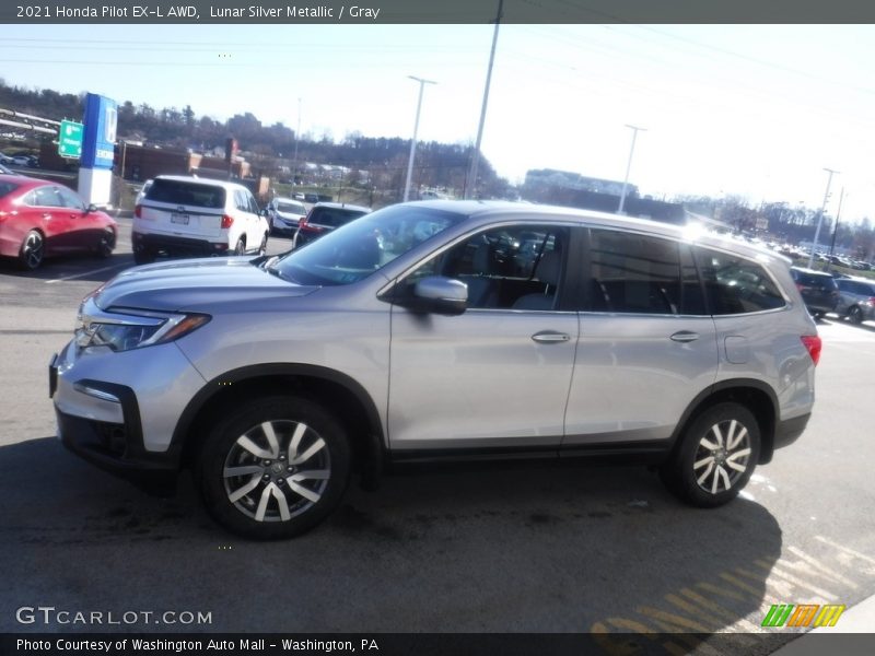 Lunar Silver Metallic / Gray 2021 Honda Pilot EX-L AWD