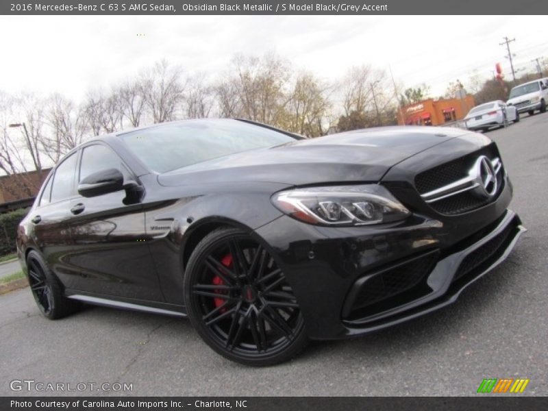 Obsidian Black Metallic / S Model Black/Grey Accent 2016 Mercedes-Benz C 63 S AMG Sedan