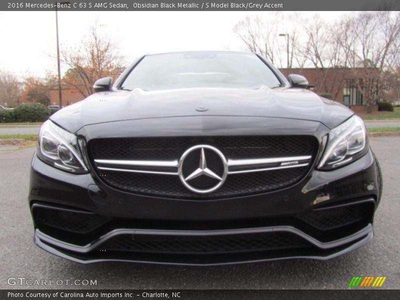 Obsidian Black Metallic / S Model Black/Grey Accent 2016 Mercedes-Benz C 63 S AMG Sedan