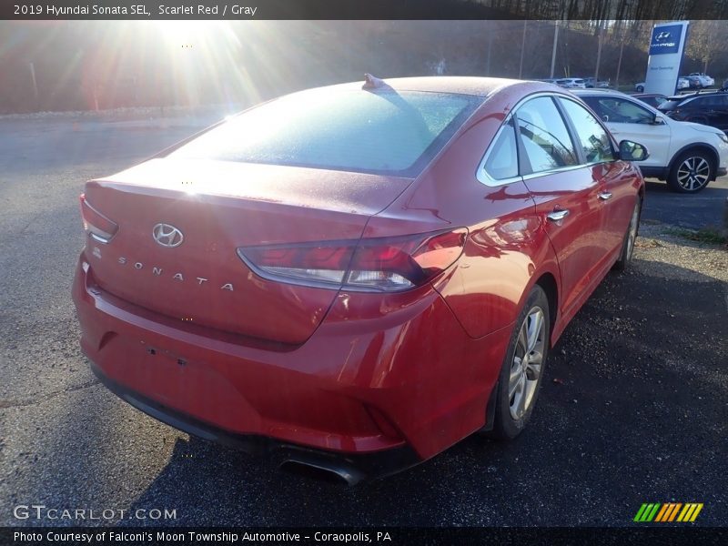 Scarlet Red / Gray 2019 Hyundai Sonata SEL