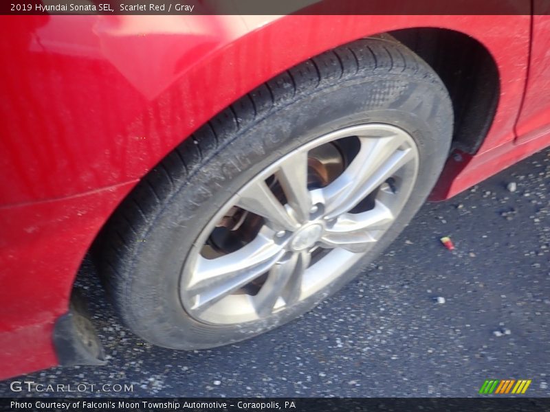 Scarlet Red / Gray 2019 Hyundai Sonata SEL