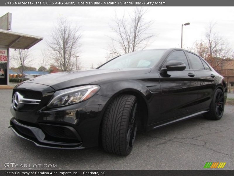 Obsidian Black Metallic / S Model Black/Grey Accent 2016 Mercedes-Benz C 63 S AMG Sedan