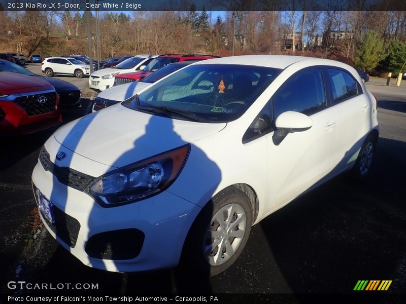 Clear White / Beige 2013 Kia Rio LX 5-Door