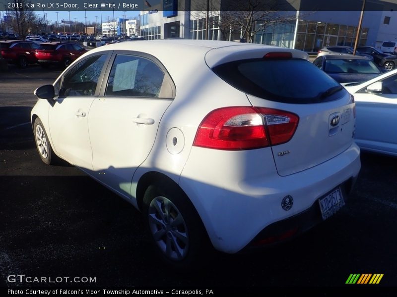 Clear White / Beige 2013 Kia Rio LX 5-Door