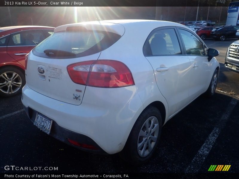Clear White / Beige 2013 Kia Rio LX 5-Door
