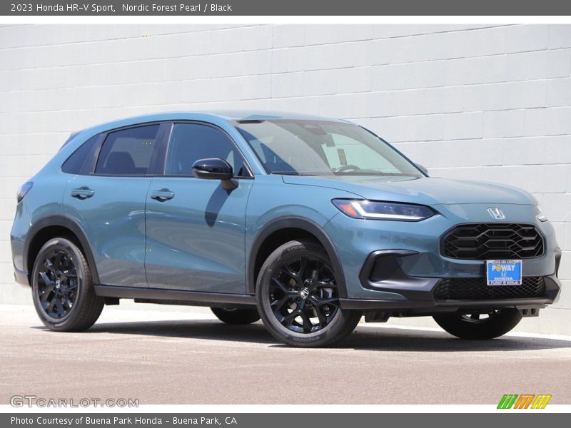 Nordic Forest Pearl / Black 2023 Honda HR-V Sport
