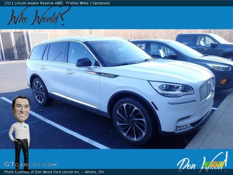 Pristine White / Sandstone 2021 Lincoln Aviator Reserve AWD