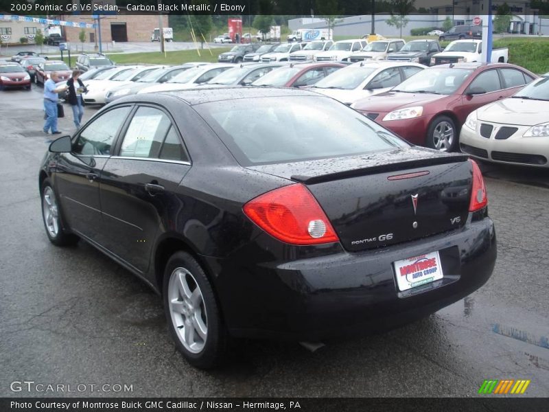 Carbon Black Metallic / Ebony 2009 Pontiac G6 V6 Sedan